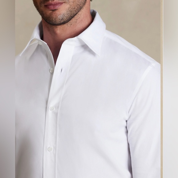 Banana Republic | (NWT) Premium Poplin Dress Shirt in White | XL - Picture 3 of 4